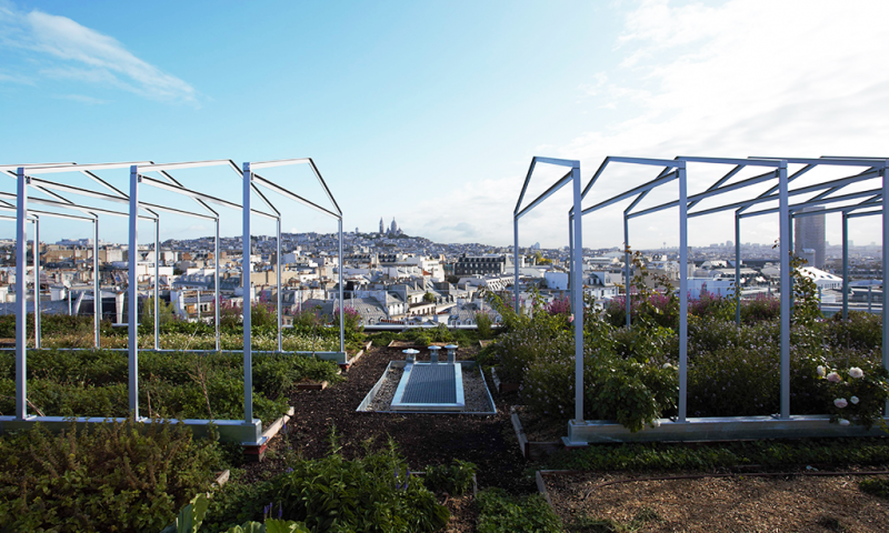 Grand Central - Saint Lazare offre 23 600 m² à usage de bureaux et services, de commerces, d’agriculture urbaine et d’espaces ouverts sur la Ville et accessibles au public. L’opération offre près de 2 000 m² de terrasses et jardins suspendus, une toiture végétalisée pour une production agricole, ainsi qu'une grande promenade ouverte sur la ville de Paris ! // Maîtrise d’ouvrage : Union Investment, The Carlyle Group, Redman - Architectes : Ferrier Marchetti Studio, CALQ, Studio MUGO.